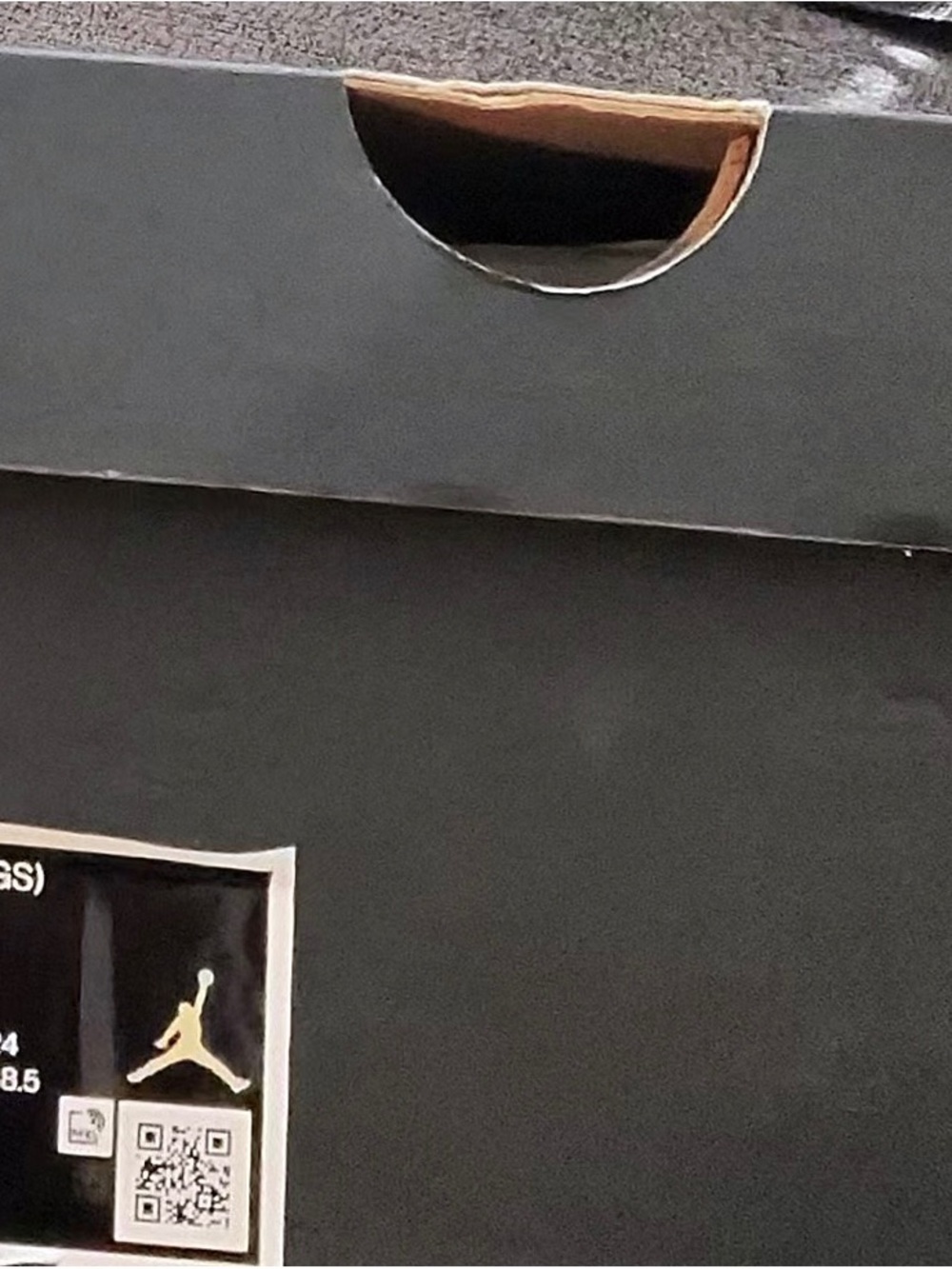 Jordan Kids Sneakers Box in Black with Gold Jumpman Detail